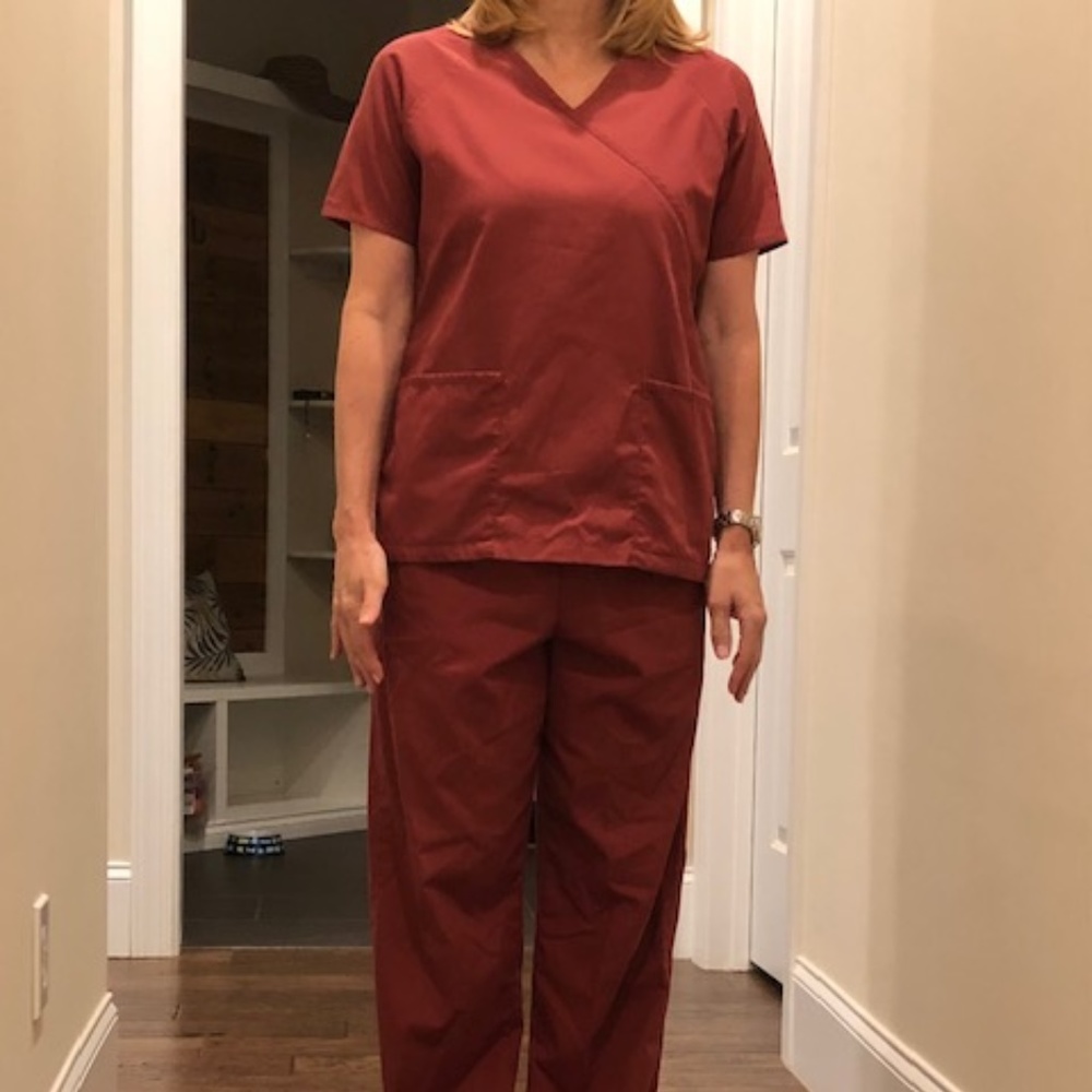 Butter-Soft scrubs by UA *Cimarron Red